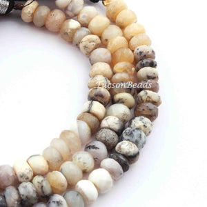 1 Strand Dendrite Opal Faceted Rondelles - Rondelle Beads 5mmx7mm 19 Inches BR3828 - Tucson Beads