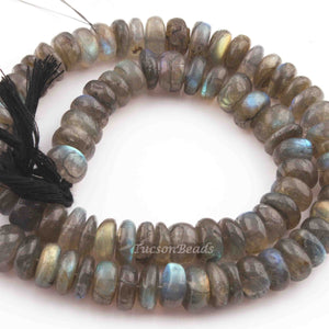 1  Strand Labradorite  Briolettes -Wheel Shape  Briolettes  7mmx3mm 7.5 Inches BR2299 - Tucson Beads