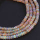 1 Long Strand Ethiopian Opal Smooth Roundels - Ethiopian Roundels Beads 3mm-4mm 16 Inch BR2658 - Tucson Beads