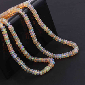 1 Long Strand Ethiopian Opal Smooth Roundels - Ethiopian Roundels Beads 3mm-4mm 16 Inch BR2658 - Tucson Beads