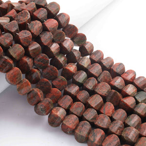 1  Long Strand  Unakite Faceted Briolettes - Fancy Shape Briolettes -17mmx10mm-11mmx8mm - 10.5 Inches BR01549 - Tucson Beads