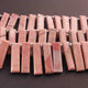 1 Long Strand Peach Moonstone Facetad Rectangle Shape , Briolettes - 34mmx8mm-15mmx8mm- 9 inches BR01616 - Tucson Beads