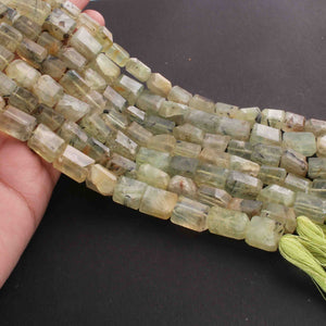 1 Long Strand Prehnite  Faceted Tumble Shape, Nuggets Beads , Step Cut , Briolettes -8mmx7mm-15mmx10mm- 10.5 inches BR01607 - Tucson Beads