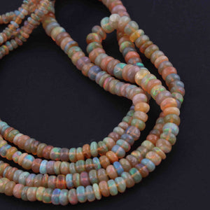 1 Long Strand Ethiopian Opal Smooth Roundels - Ethiopian Roundels Beads 3mm-5mm 13 Inch BR1787 - Tucson Beads