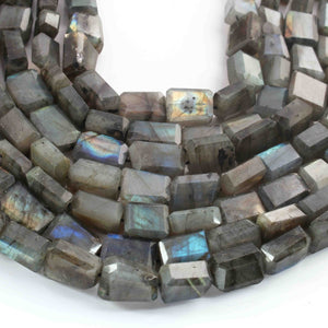 1 Strand Labradorite Faceted Nuggets Beads- Faceted Nuggets Briolettes - 15mmx10mm-9mmx8mm 11 Inch. BR01615 - Tucson Beads