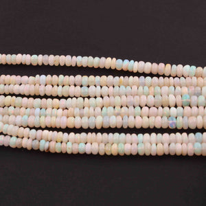 1 Strand Natural Ethiopian Welo Opal Smooth Roundels Beads - Opal Roundels 3mm-5mm 16 Inch  BR0868 - Tucson Beads