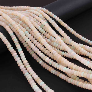 1 Strand Natural Ethiopian Welo Opal Smooth Roundels Beads - Opal Roundels 3mm-5mm 16 Inch  BR0868 - Tucson Beads