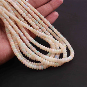 1 Strand Natural Ethiopian Welo Opal Smooth Roundels Beads - Opal Roundels 3mm-5mm 16 Inch  BR0868 - Tucson Beads