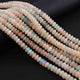 1 Long Strand Ethiopian Welo Opal Faceted Rondelles - Ethiopian Roundelles Beads 5mm-8mm 16 Inches long BR0864 - Tucson Beads