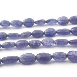 1 Long Strand Tenzanite  Smooth Briolettes -Oval Shape Briolettes - 4mmx6mm-11mmx7mm - 16 Inches BR0100 - Tucson Beads