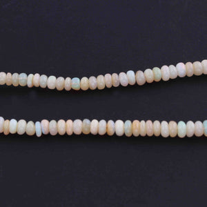 1 Full Strand Natural Ethiopian Welo Opal Smooth Rondelles Beads -Opal Rondelle 3mm-5mm 16 Inch BR3190 - Tucson Beads