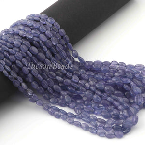 1 Long Strand Tenzanite  Smooth Briolettes -Oval Shape Briolettes - 6mmx4mm-10mmx8mm - 16 Inches BR0102 - Tucson Beads