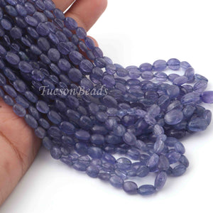 1 Long Strand Tenzanite  Smooth Briolettes -Oval Shape Briolettes - 6mmx4mm-10mmx8mm - 16 Inches BR0102 - Tucson Beads