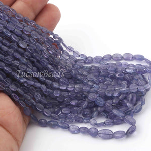 1 Long Strand Tenzanite  Smooth Briolettes -Oval Shape Briolettes - 3mmx5mm-9mmx6mm - 16 Inches BR0101 - Tucson Beads