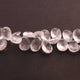 1 Strands Crystal Quartz Faceted Briolettes - Pear Shape Briolettes  13mmx10mm-15mmx10mm 7.5 Inches BR385 - Tucson Beads