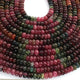 1  Long Strand Multi Tourmaline  Smooth Roundelles -Tourmaline Roundel Beads - Gemstone Rondelles 5mm-14 Inches BR0429 - Tucson Beads