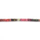 1 Long Strand Multi Tourmaline  Smooth Roundelles -Tourmaline Roundelles Beads - Gemstone Rondelles - 6mm -14.5 Inches BR0432 - Tucson Beads