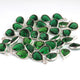 17 Pcs Hydro Emerald 925 Silver Plated - Pear Shape Faceted Pendant -11mmx6mm PC893 - Tucson Beads