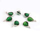 17 Pcs Hydro Emerald 925 Silver Plated - Pear Shape Faceted Pendant -11mmx6mm PC893 - Tucson Beads