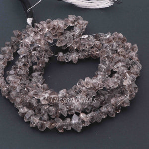 1 Full Strand Herkimer Diamond Faceted Nuggets Briolettes - Raw Diamond Beads 8mm-11mm- 16 Inch BR3303 - Tucson Beads