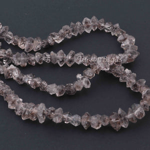 1 Full Strand Herkimer Diamond Faceted Nuggets Briolettes - Raw Diamond Beads 8mm-11mm- 16 Inch BR3303 - Tucson Beads