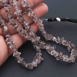 1 Full Strand Herkimer Diamond Faceted Nuggets Briolettes - Raw Diamond Beads 8mm-11mm- 16 Inch BR3303 - Tucson Beads