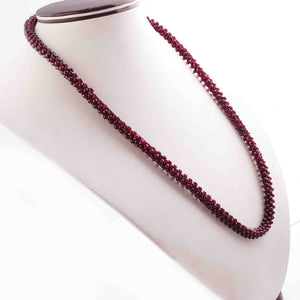 1 Strand Garnet Braided Strand maroon burgundy red many stones All there garnets heavy stranded Spanish garnet necklace BR01021 - Tucson Beads