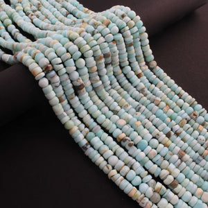 1  Long Strand Beautiful Peru Opal Smooth Heishi Tyre Beads -Peru Opal Gemstone Beads- 4mm-7mm-13 Inches BR02957 - Tucson Beads