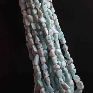 1  Strand Larimar Smooth Briolette - Nuggets Shape Briolette - 5mmx6mm-16mmx9mm 16 Inch. BR3840 - Tucson Beads