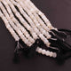 1 Long Strand White Moonstone  Faceted  Rondelles- Rondelles Beads -8mm- 14  Inches BR01026 - Tucson Beads