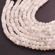 1 Long Strand White Moonstone  Faceted  Rondelles- Rondelles Beads -8mm- 14  Inches BR01026 - Tucson Beads