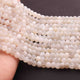 1 Long Strand White Moonstone  Faceted  Rondelles- Rondelles Beads -8mm- 14  Inches BR01026 - Tucson Beads