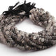 1 Strand Black Rutile Faceted  Rondelles- Rutile Rondelles Beads - 6mm- 8mm - 13 Inches BR01022 - Tucson Beads