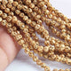 1 Strands Gold Plated Designer Copper Diamond Cut Balls Beads, Jewelry Making Supplies 6mm 8 inches Bulk Lot GPC1278 - Tucson Beads