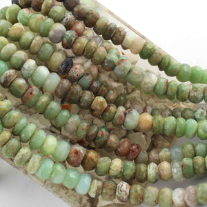 1  Strand Chrysoprase Faceted Rondelles  - Gemstone Rondelles -7mm 13 Inches BR0695 - Tucson Beads