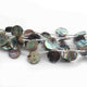 1  Long Strand Abalone Shell Faceted Briolettes  -Coin Shape Briolettes  -11mm - 8.5 Inches BR01643 - Tucson Beads