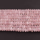 1  Long Strand Rose Quartz Faceted Rondells -Round  Shape  Rondells 7mmx9mm -9.5 Inches BR0834 - Tucson Beads