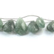 1 Strand Green Strawberry Quartz  Faceted Briolettes - Pear Shape Briolette , Jewelry Making Supplies 24mmx16mm-29mmx19mm 9 Inches BR1036 - Tucson Beads