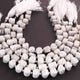 1 Long Strand White Howlite Faceted Fancy Shape Briolettes -Faceted Briolettes  12mmx9mm-12mmx7mm -9.5 Inches  BR01640 - Tucson Beads