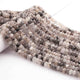 1 Strand Black Rutile Faceted  Rondelles- Rutile Rondelles Beads - 6mm- 10mm - 13 Inches BR01024 - Tucson Beads