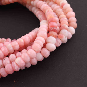 1 Strand Pink Opal Faceted  Rondelles- Rondelles Beads 6mm -7 mm - 11 Inches BR0840 - Tucson Beads