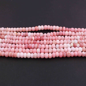 1 Strand Pink Opal Faceted  Rondelles- Rondelles Beads 6mm -7 mm - 11 Inches BR0840 - Tucson Beads