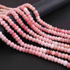 1 Strand Pink Opal Faceted  Rondelles- Rondelles Beads 6mm -7 mm - 11 Inches BR0840 - Tucson Beads