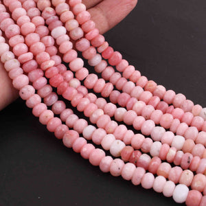 1 Strand Pink Opal Faceted  Rondelles- Rondelles Beads 6mm -7 mm - 11 Inches BR0840 - Tucson Beads