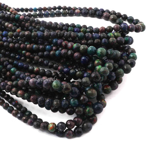 1 Long Strand Black Ethiopian Welo Round Faceted Rondelles - Round Bolls Ethiopian Roundelles Beads 4mm-7mm 17 Inches long BR0130 - Tucson Beads