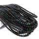 1 Long Strand Black Ethiopian Welo Round Faceted Rondelles - Round Bolls Ethiopian Roundelles Beads 4mm-7mm 17 Inches long BR0130 - Tucson Beads