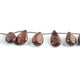 1  Long Strand  Brown Jasper Faceted Briolettes - Pear Shape Briolettes -12mmx7mm-17mmx10mm - 8.5 Inches BR590 - Tucson Beads