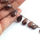 1  Long Strand  Brown Jasper Faceted Briolettes - Pear Shape Briolettes -12mmx7mm-17mmx10mm - 8.5 Inches BR590 - Tucson Beads