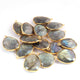 25 Pcs Labradorite 24k Gold Plated Faceted Assorted Shape  Pendant  - 26mmx19mm-28mmx20mm PC1077 - Tucson Beads