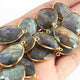 25 Pcs Labradorite 24k Gold Plated Faceted Assorted Shape  Pendant  - 26mmx19mm-28mmx20mm PC1077 - Tucson Beads